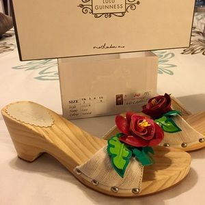 Lulu Guinness wedge clogs